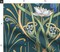 Teal Art Nouveau Elegant Dragonflies Large Scale Lotus Flower Ornate Botanical Custom Printed Fabric by Spoonflower Various Fabrics by the Yard or Fat Quarter